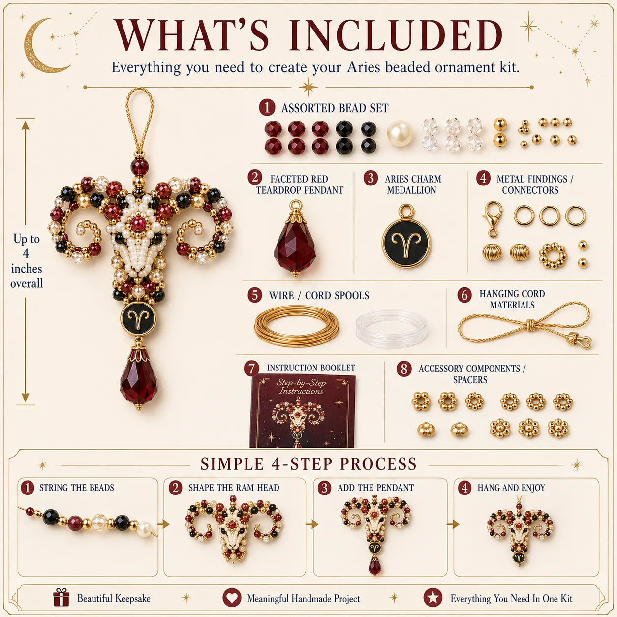✨ Zodiac Blessing Beaded Ornament DIY Kit