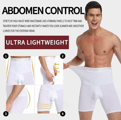 Men's High Waist Shapewear Boxer Briefs