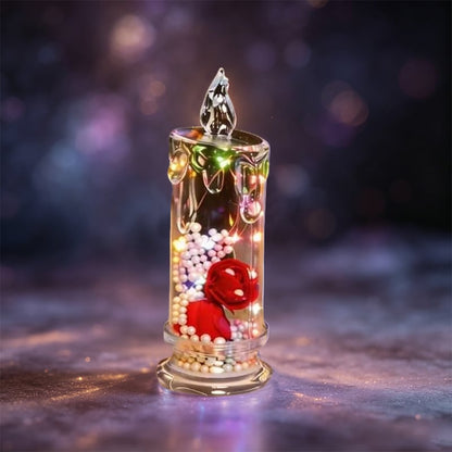 Buy 1 Get 1 Free🌹Realistic Rose Candle Lights — Battery-Powered, Smoke-Free LED Roses for Home Decor, Weddings, Parties & Gifts ✨