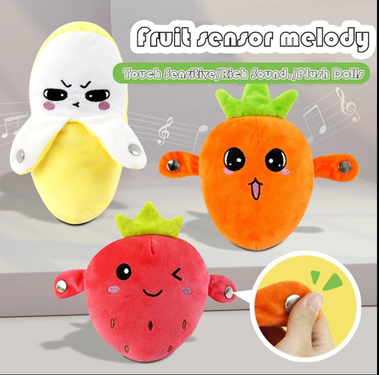 🌟 Final Clearance! 💖Interactive Music Plush Toy Set🍌🍓🥕