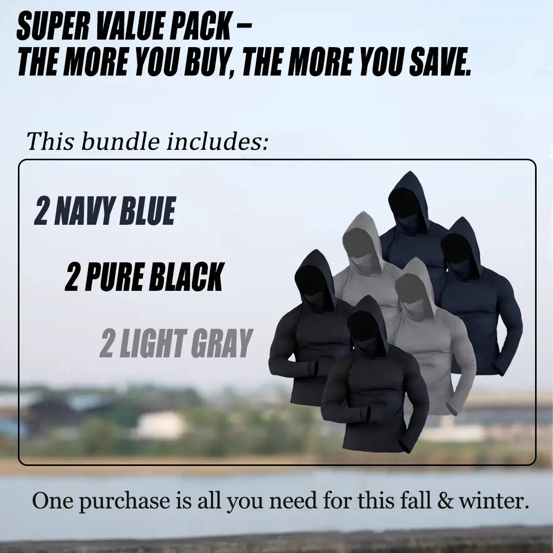 👕🔥 Men's 6-Piece Slim Fit Hoodie Pullover Set