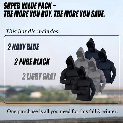 👕🔥 Men's 6-Piece Slim Fit Hoodie Pullover Set