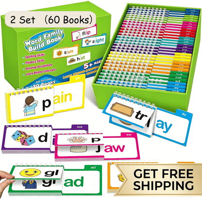 📚 Read & Rhyme Flip-Book Set – 30 Educational Phonics Flip Books for Early Learning