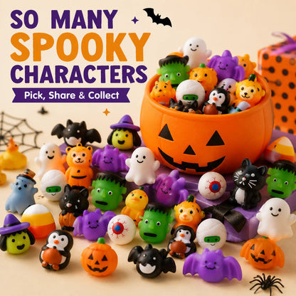 🔥Last Day 50% OFF - 🎃 30PCS Halloween Mini Squishy Toys for Kids（With pumpkin bucket）