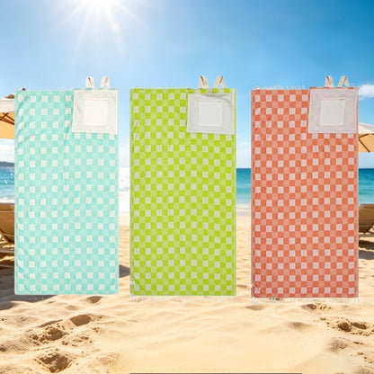 🌊🏖️Beach Towel & Bag in One ✨ 2-in-1 Convertible Design
