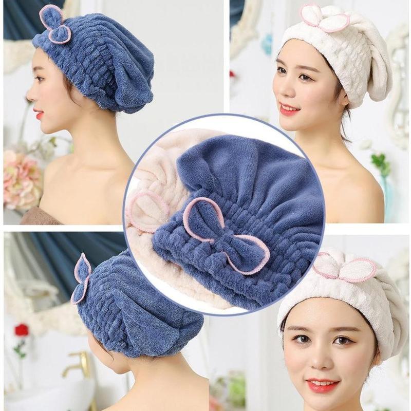 🔥Microfiber Hair Towel Caps, Extrame Soft & Ultra Absorbent, Fast Drying Hair Drying Caps Towel Turban Wrap for Wet Hair Women Light Shiny