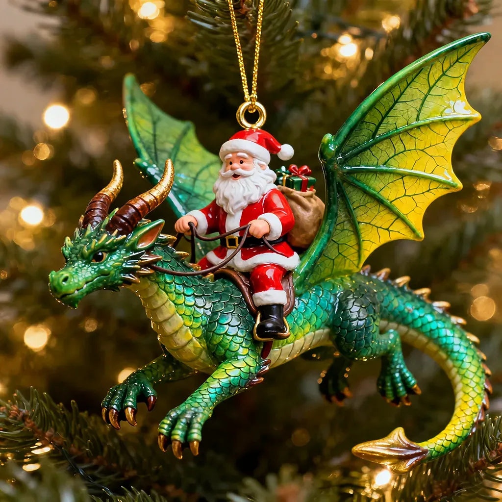 Santa’s Dragon Riders Ornament Collection