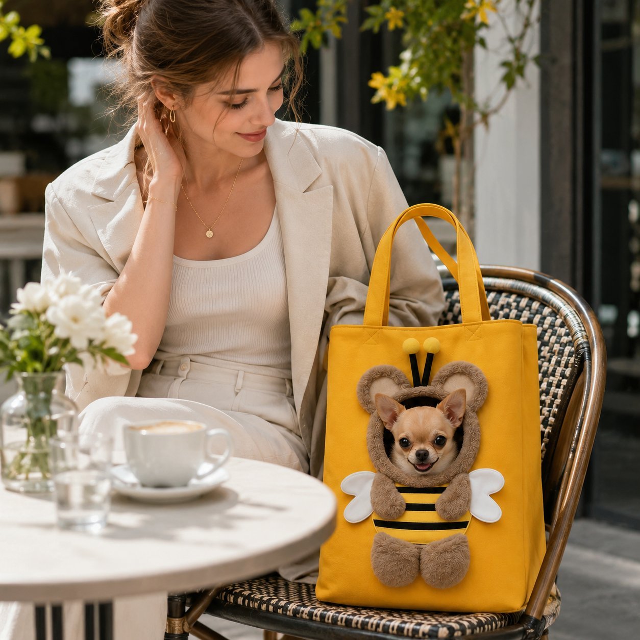 49% OFF | 🐶 💕Cute Pet Carrier Tote Bag - Adorable Small Dog & Cat Travel Bag with Safety Clip🐾