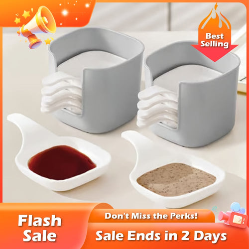 🏆Flash Sale⚡ 50K+ SOLD! Almost Gone-💥Dipping Sauce Plate & Holder Set,Best Gifts 🔥Buy 2 Get 1 Free