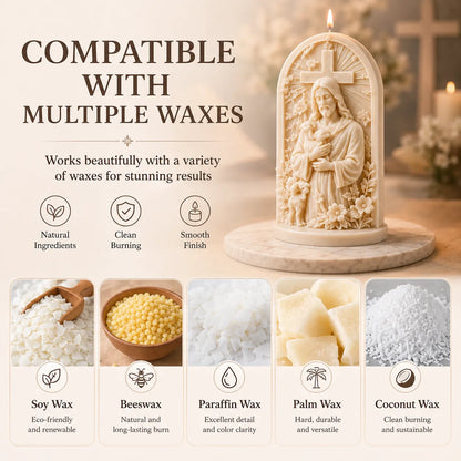 ⏳49% OFF – ✝️ Good Shepherd Jesus 3D Candle Mold Set