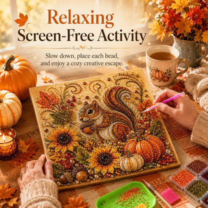 🔥🍂✨Autumn Pearl Painting Kit - Relaxing DIY Craft to Create Sparkling Fall Artwork