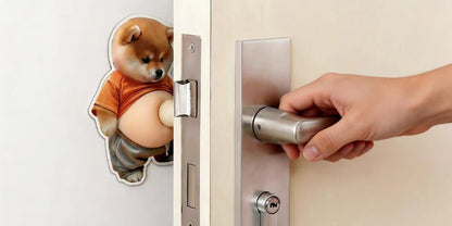 🏆⚡ 50K+ SOLD! 3D Cute Shiba Inu Self-Adhesive Door Stopper & Stress Ball(2 Pack )