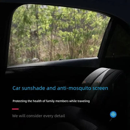 Car Anti‐Mosquito Screen/Net, 4 Pack Car Sunshade Curtain, Mosquito Net For Car Glass, Privacy Window Mesh