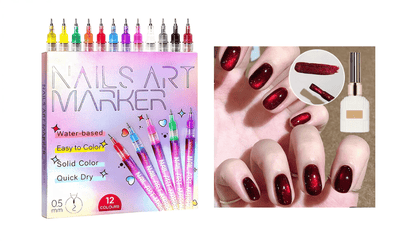 🎅🌟CHRISTMAS SPECIAL DISCOUNT:$16.99⏳12 Colors Nail Art Pens Set🎨💅