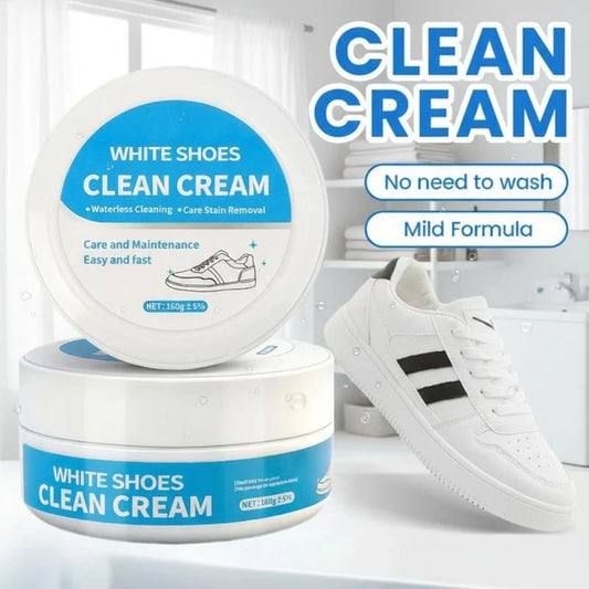 🔥🎁Waterless cleaning cream for white shoes with sponge