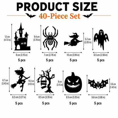 🎃 Halloween LED Silhouette Wall Light Stickers – Spooky Glow Made Easy! 👻✨