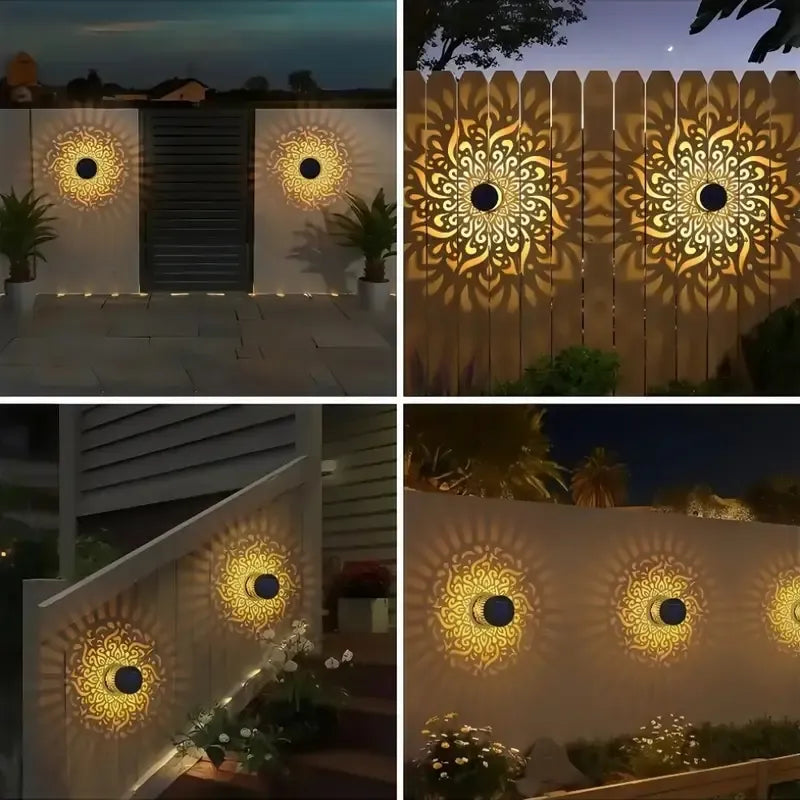🌟Solar Fence Lights Metal Solar Powered
