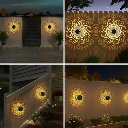 🌟Solar Fence Lights Metal Solar Powered