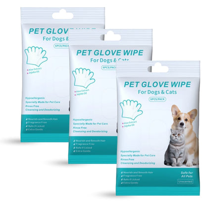 🔥Rinse-Free Dog Shampoo Mitts – Hypoallergenic Pet Bath Wipes