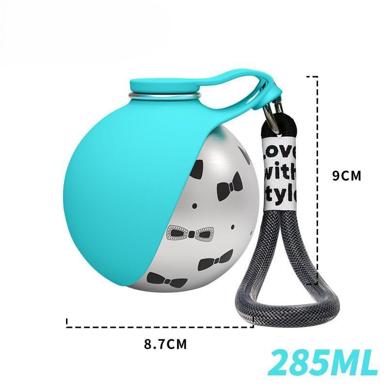 Portable Dog Water Bottle 10oz/285ml Stainless Steel Travel Dog Water Dispenser with Bowl  🔥🔥🔥Buy 2 Get 10 Off