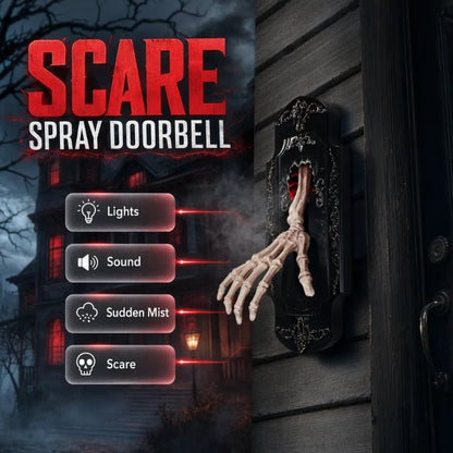 📢📢50% OFF !! ⏰Spooky Skull Door Bell Hanging Decoration
