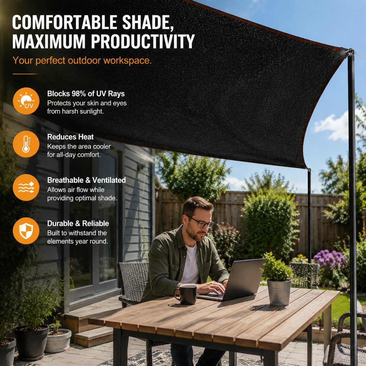 ☀️ 98% UV-Blocking Sunshade Net – Ultimate Outdoor Protection