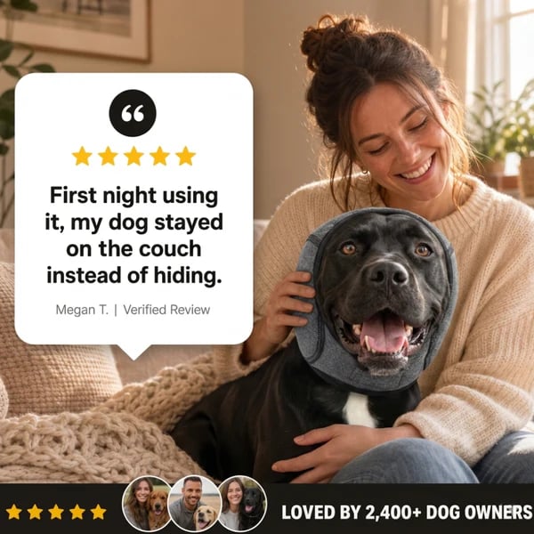 🔥⏰Buy 1 Get 1 Free⏳🔥Sound-Dampening Dog Ear Wrap for Fireworks & Storm Anxiety 🐶