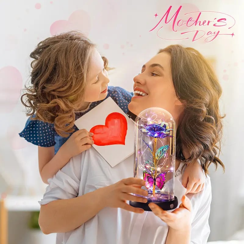 🌹Eternal Butterfly Rose Glass Dome Display with LED Light🥳Buy 2 Get 10% Off