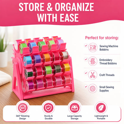 🔥Last Day 60% OFF✨ - 🧵Rotating Bobbin Thread Organizer