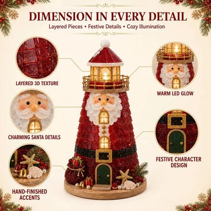 🔥 LAST DAY 49% OFF –🎄 DIY Lighted Christmas Sea Glass-Style Lighthouse Kit ✨