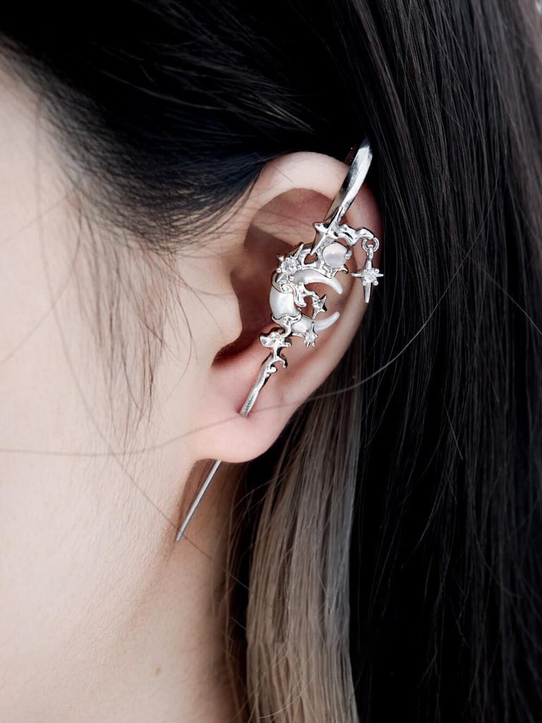 😍😍😍MYTH OF THE MOON Ear Hook Needle Piercing Earring 🔥🔥🔥Buy 2 Get 10% Off
