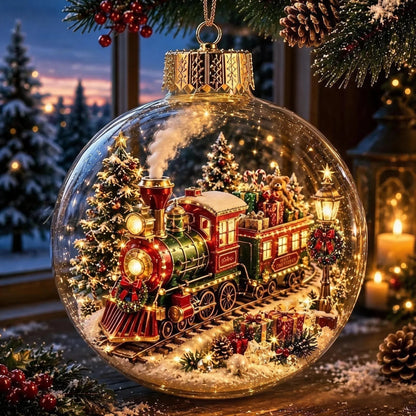 🎄 Light-Up Christmas Diorama Ornament 🔥