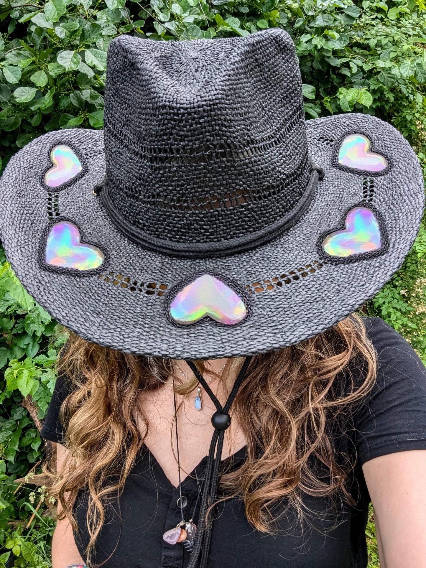 🌙🧡 Suncatcher Cowgirl Straw Prism Hat