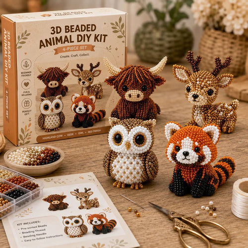 🔥🧵✨ Tiny 3D Beaded Animal DIY Kit(Unfinished Product)
