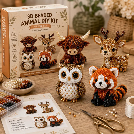 🔥🧵✨ Tiny 3D Beaded Animal DIY Kit(Unfinished Product)