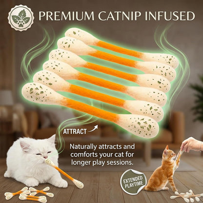 ❤️For happy, healthy, and active indoor cats🐱Swabs Large Size Cat Toys with Catnip 🔥🔥 Buy 2 Get 1 Free