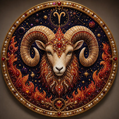 🔥 12 Zodiac Signs Pearl Art Kit ♈🌙