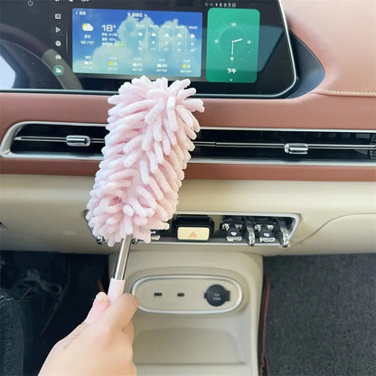 💨 Car Interior Dust Removal Brush – Soft, Washable & Extendable