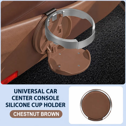 Universal Foldable Car Cup Holder with Hook – Space-Saving Vehicle Drink Organizer