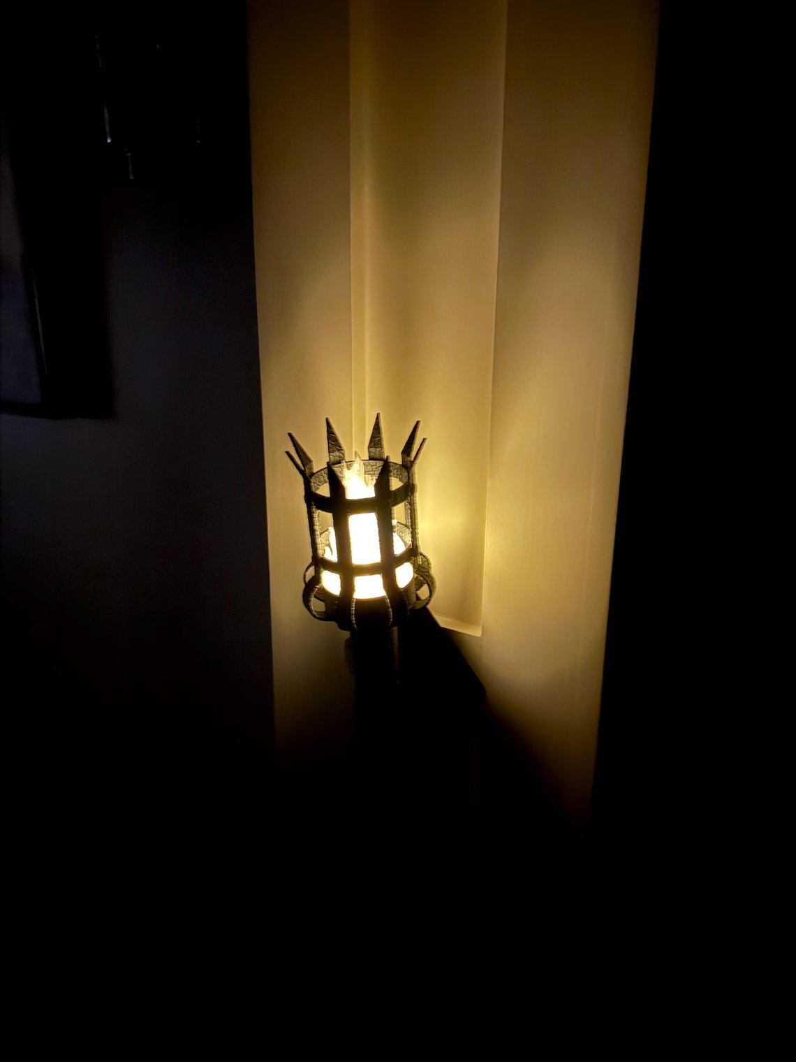 Medieval Torch Wall Sconce: Battery LED Realistic Candle Light with Remote