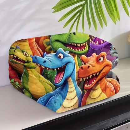 🌟Cute Smiling Dinosaurs HD Digital Print Flannel