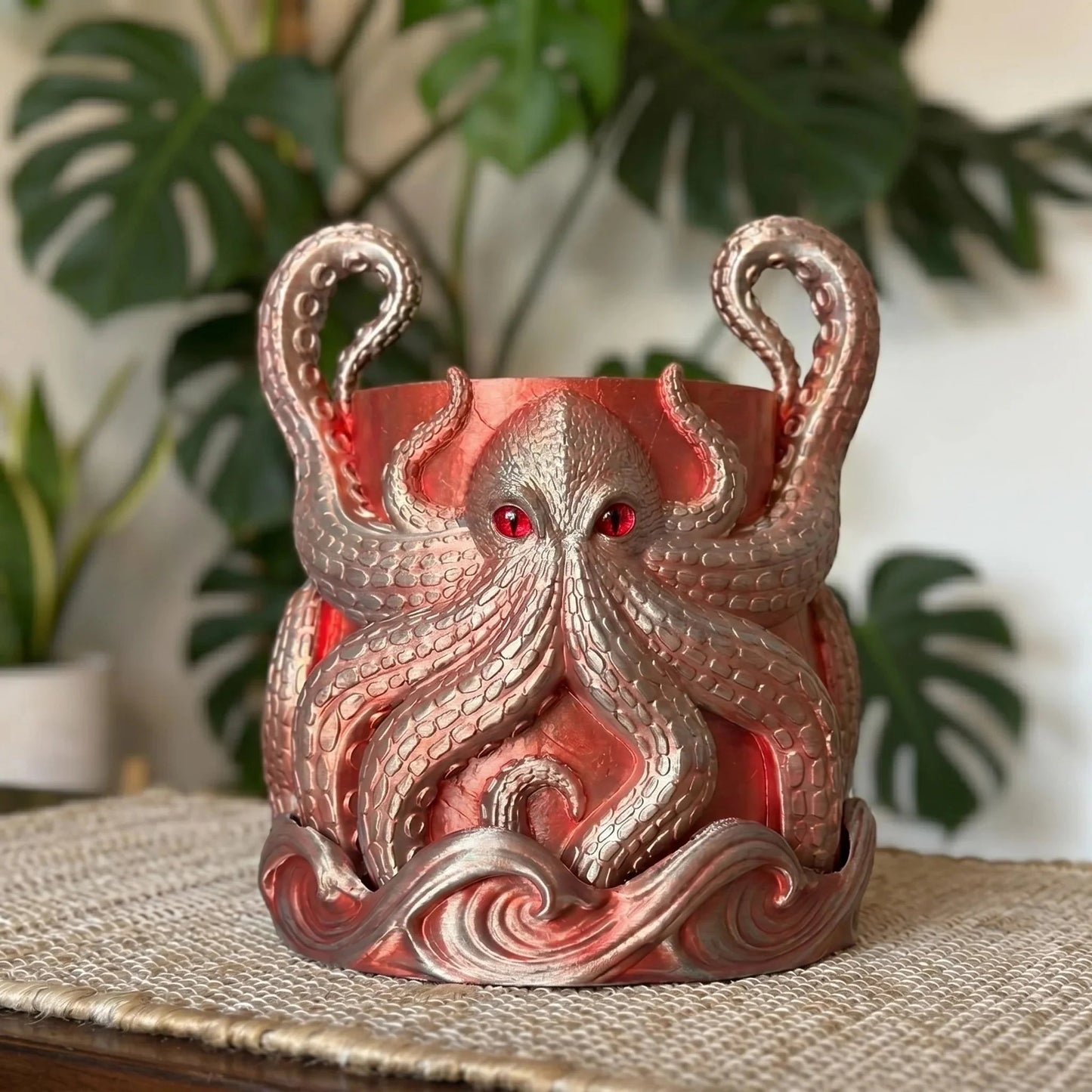 🥳3D Printed Kraken Planter – Octopus Planter with Tray🔥BUY 2 GET 10% OFF