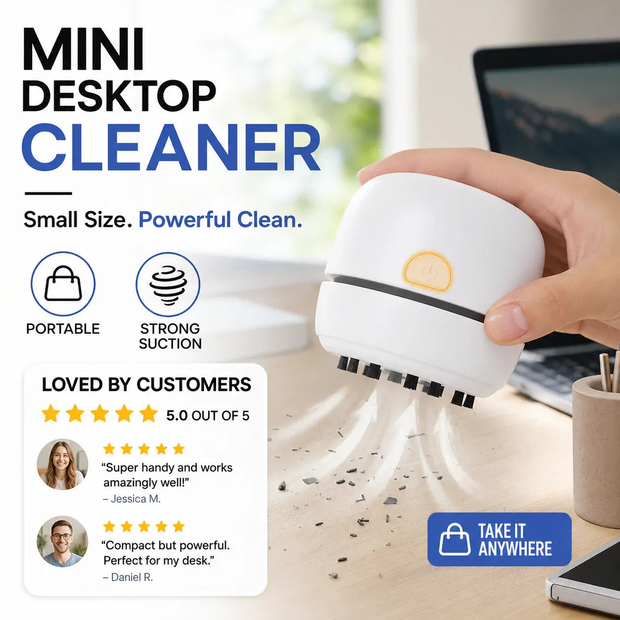 Portable Mini Desk Vacuum Cleaner