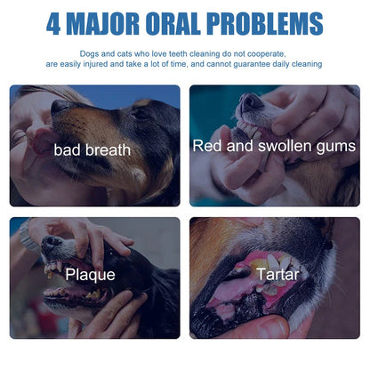 🐶Foam for removing tartar from pet teeth – Fresh breath & healthy teeth, no brushing required!🦷