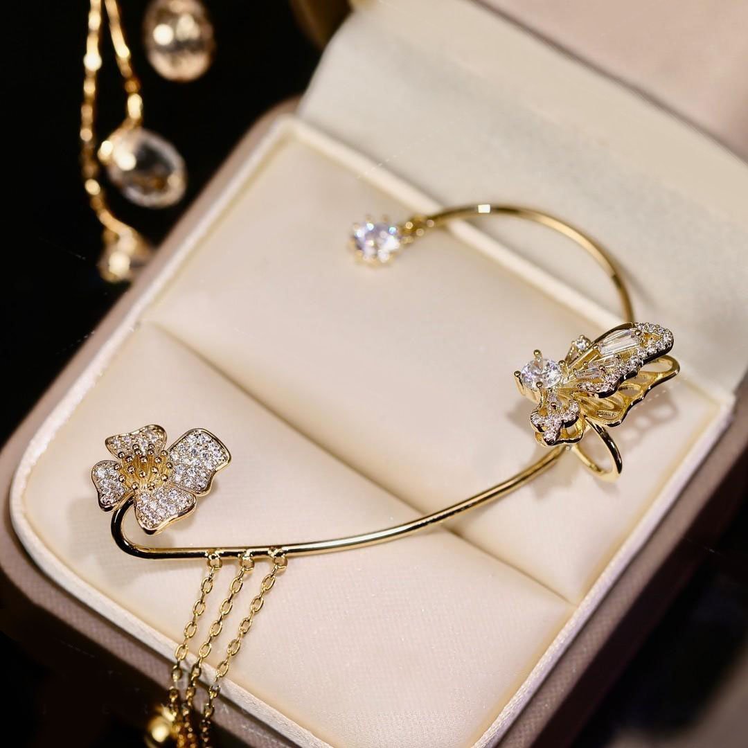 Buy One Get One Free！✨Butterfly Tassel Style Zircon Earrings | Perfect Gift🎁