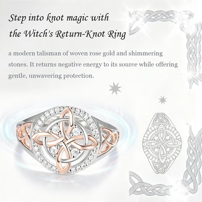 🔮Handmade Witch’s Return-Knot Protection Ring✨