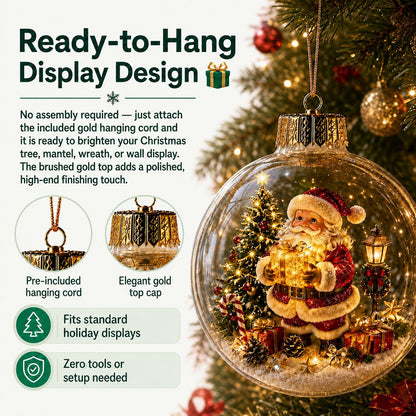 🎄 Light-Up Christmas Diorama Ornament 🔥