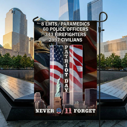 Never Forget 9/11 Patriot Day Eagle American Flag