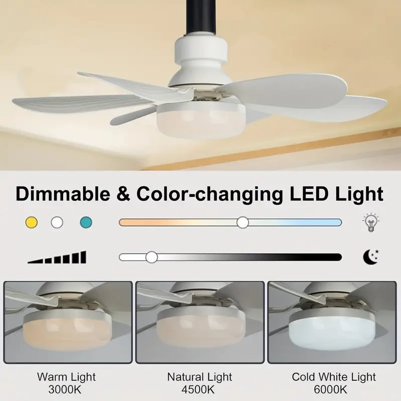 🏆LAST DAY SALE 49% OFF🔥SmartBreez 40W LED Ceiling Fan Light – 20.5” Ultra-Quiet with Remote 🎯 | E27 + FREE B22 Adapter 🔌 | For Bedroom 😴, Kitchen 👩‍🍳 & Garage 🛠️ – UK Ready! 🇬🇧
