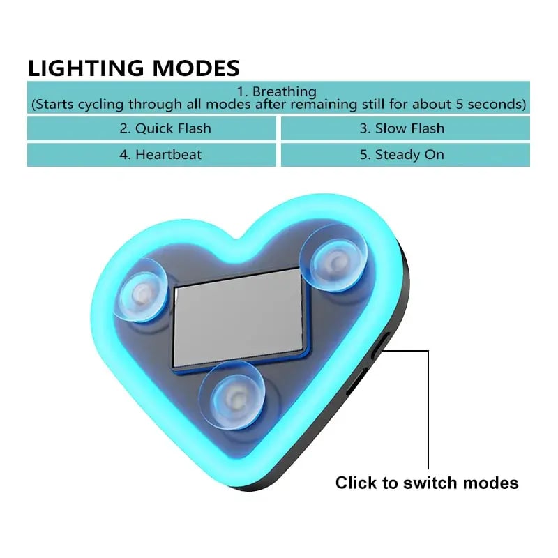 🔥🔥 Solar Powered Wireless LED Heart Shape C-Pillar Neon Light🥳BUY 2 GET 10% OFF